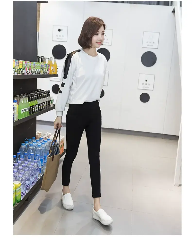 Women's White Leggings Slimming Pencil Pants Spring Summer — feature 13