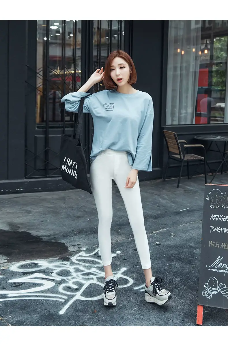 Women's White Leggings Slimming Pencil Pants Spring Summer — feature 15