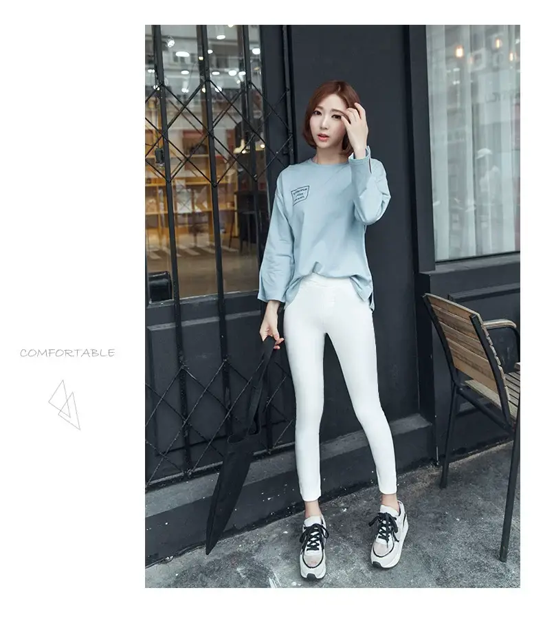 Women's White Leggings Slimming Pencil Pants Spring Summer — feature 18