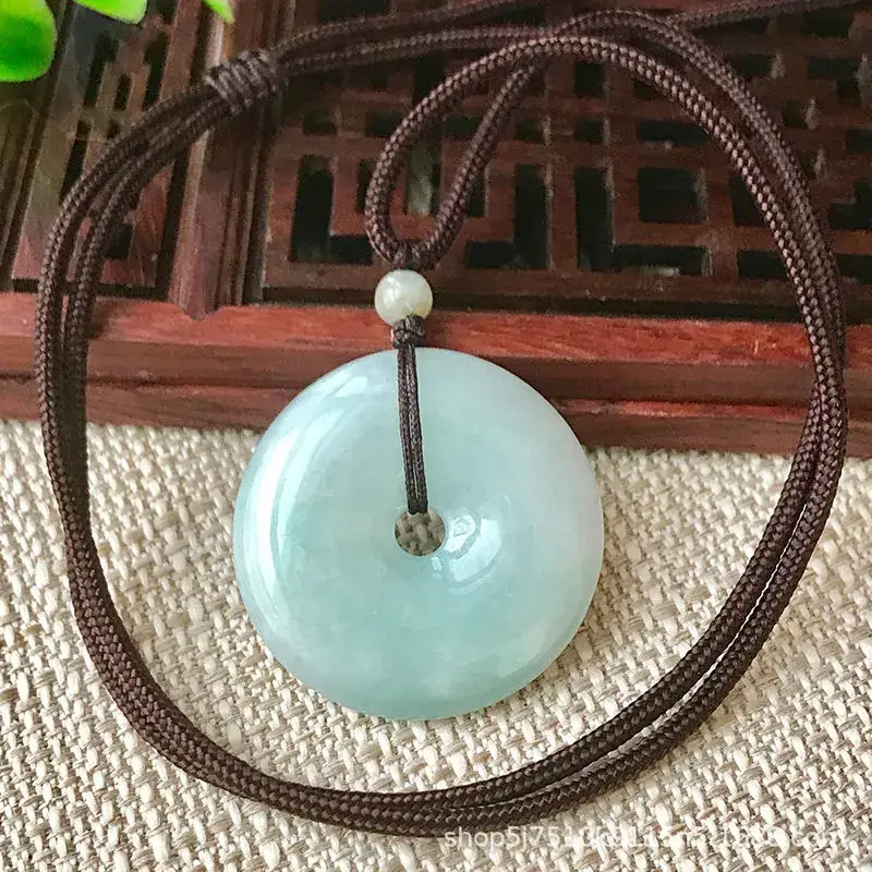 Guan Yu Jade Peace Pendant 30mm Natural Burmese - Image 4