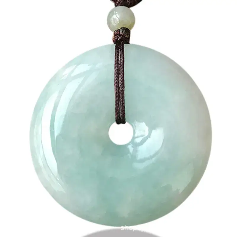 Guan Yu Jade Peace Pendant 30mm Natural Burmese - Image 6