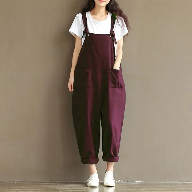 2018 Women's Art Retro Dark Blue Sanding Pants 4091 - Image 8
