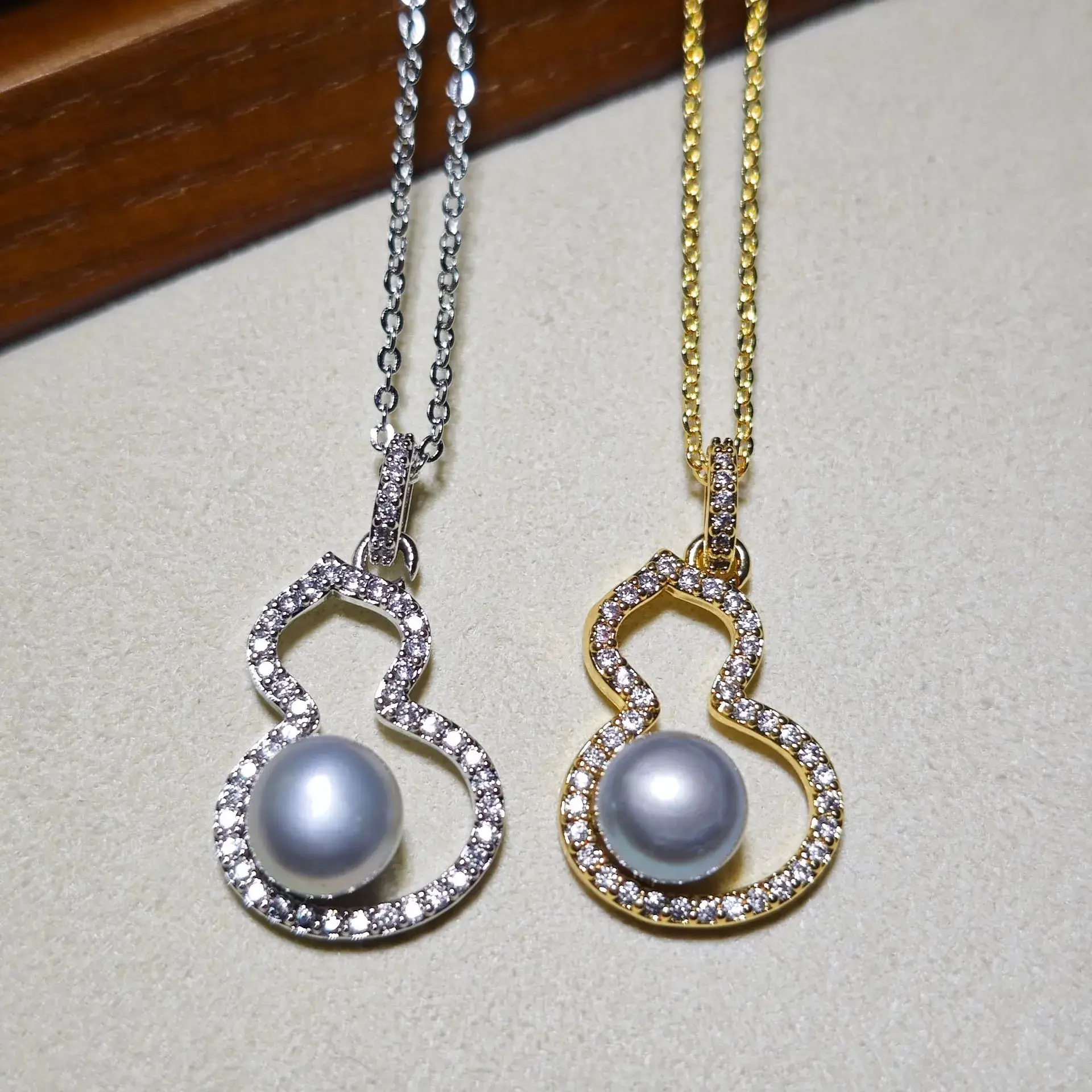 Zhuji Earring S925 Silver Needle Freshwater Pearl Earring (Fulu) 6-7MM Small Gourd Suit - Image 6