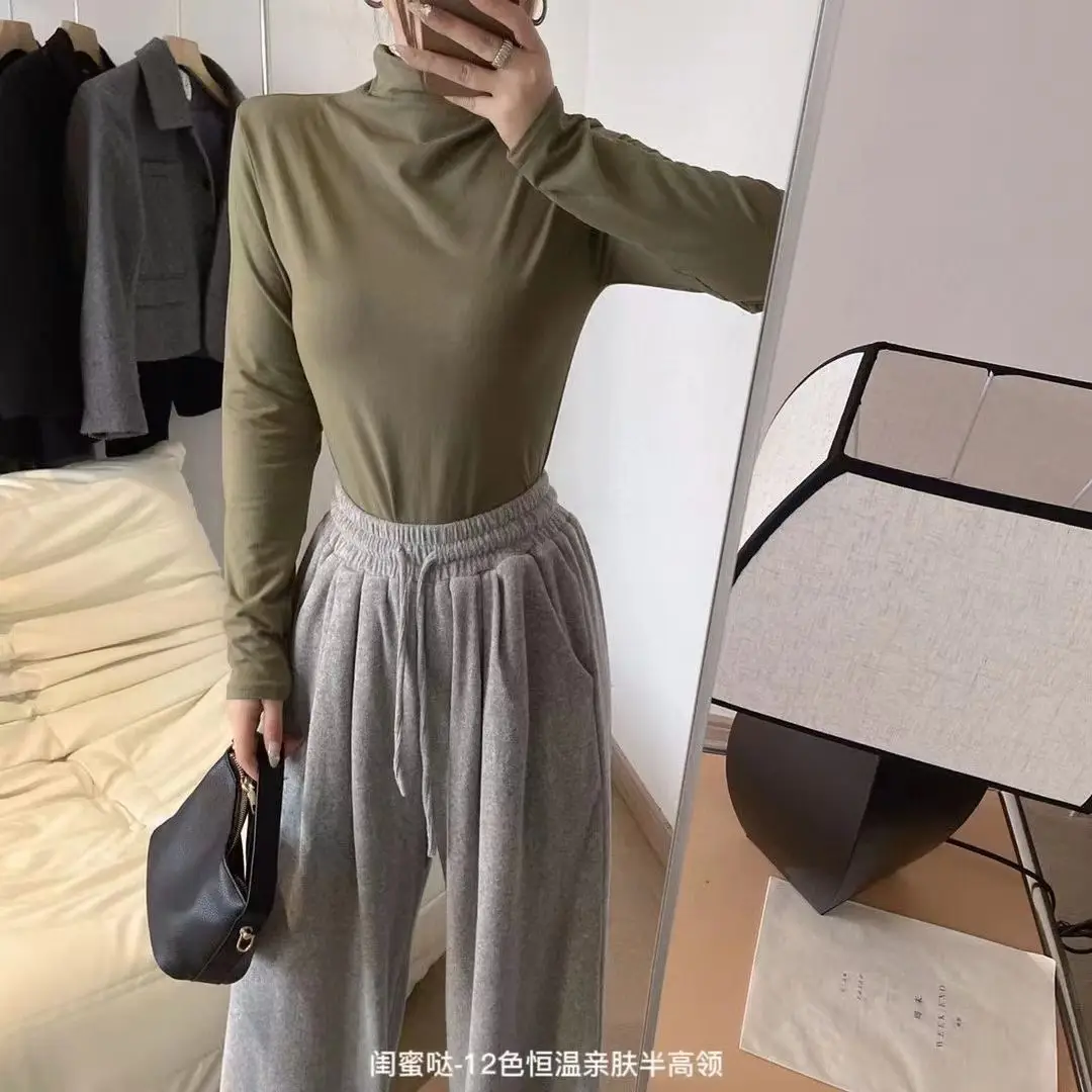 Women's Pink Long Sleeve Skin-Friendly T-Shirt — feature 26