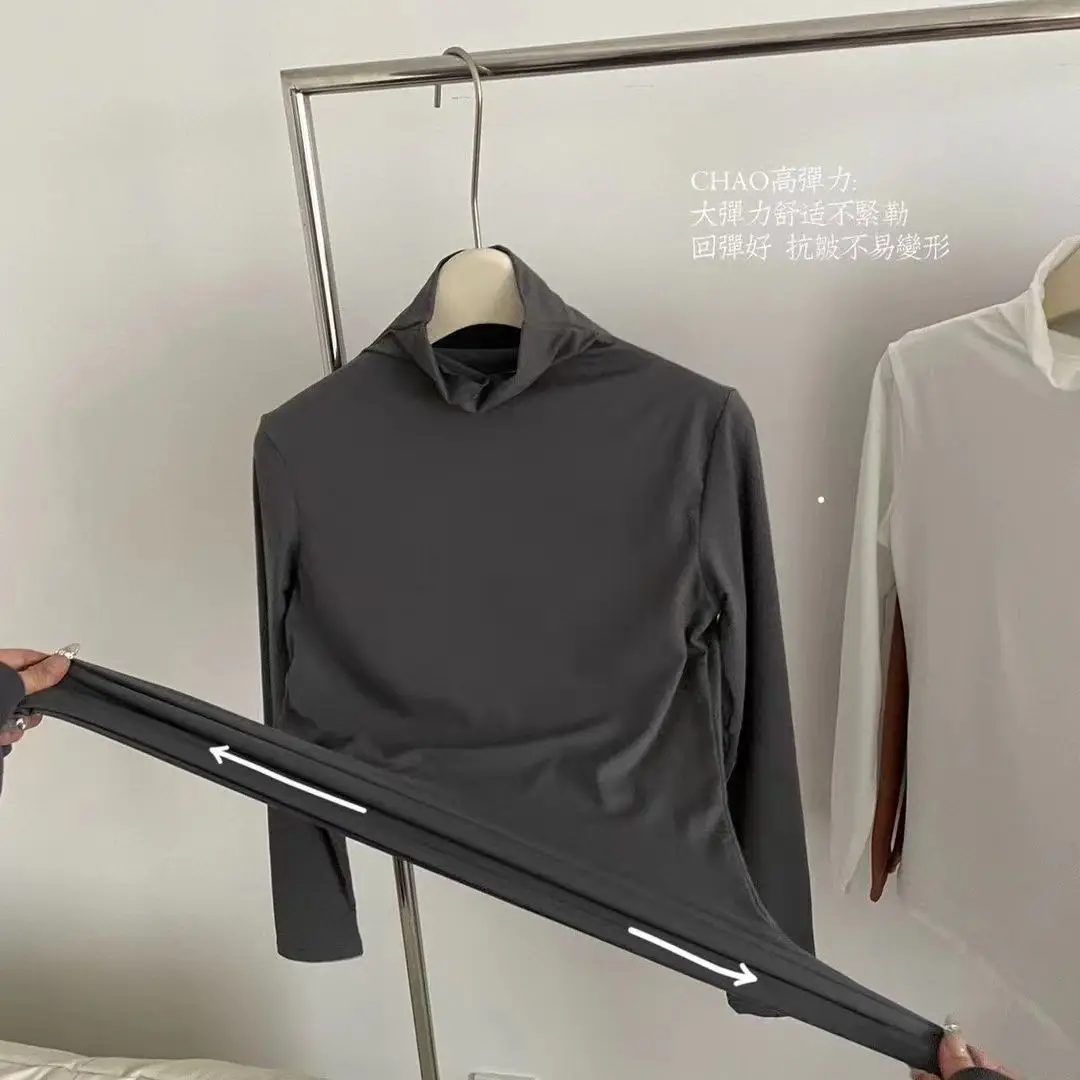 Women's Pink Long Sleeve Skin-Friendly T-Shirt — feature 34
