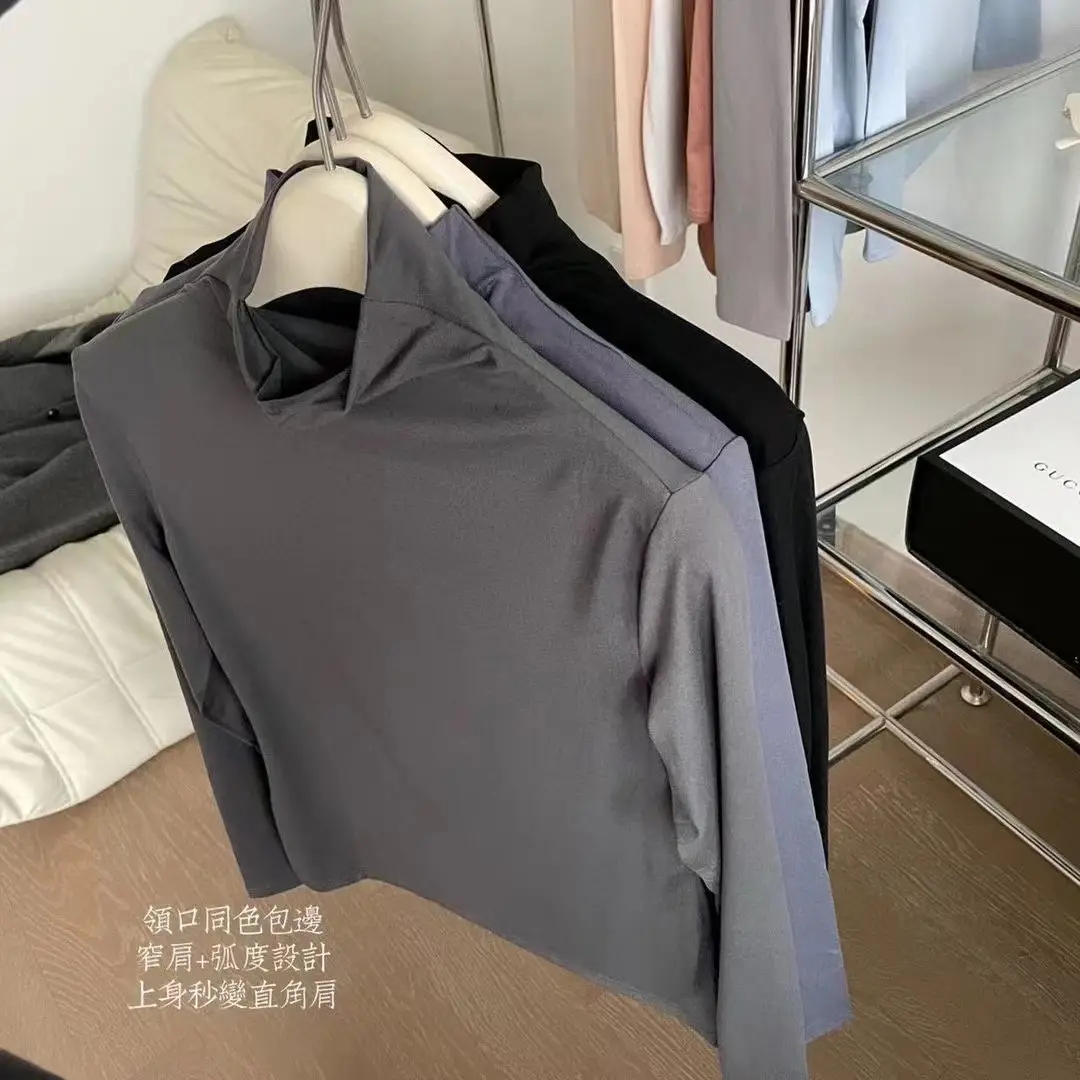 Women's Pink Long Sleeve Skin-Friendly T-Shirt — feature 35