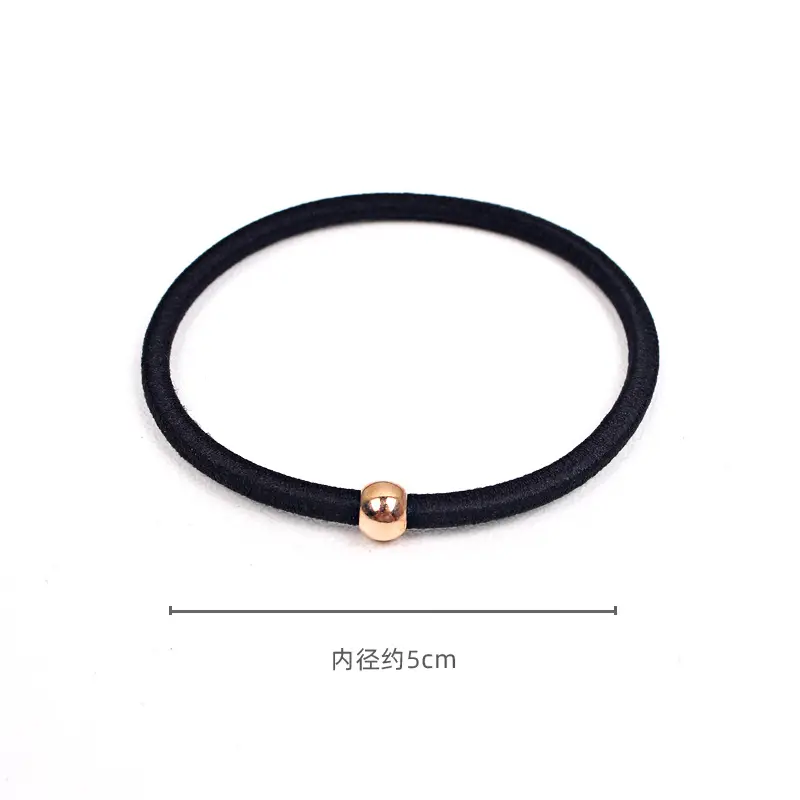 Black Gold Bead Hair Rope Ponytail for Women - Image 6