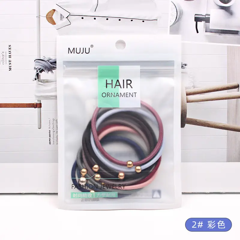 Black Gold Bead Hair Rope Ponytail for Women - Image 2