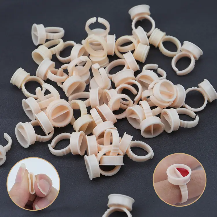 100pcs Semi-Permanent Tattoo Ring Cup Large
