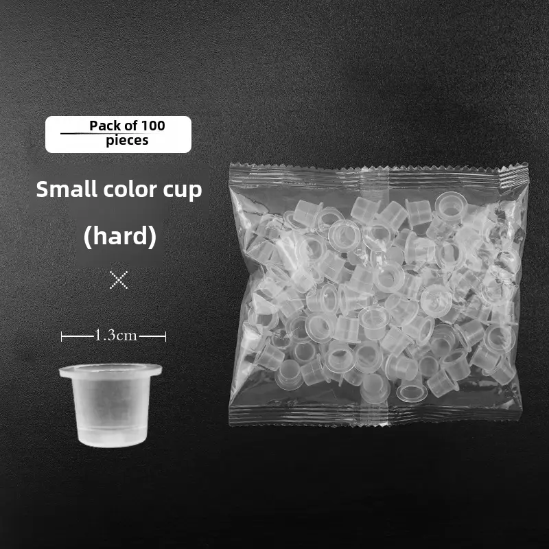 100pcs Semi-Permanent Tattoo Ring Cup Large