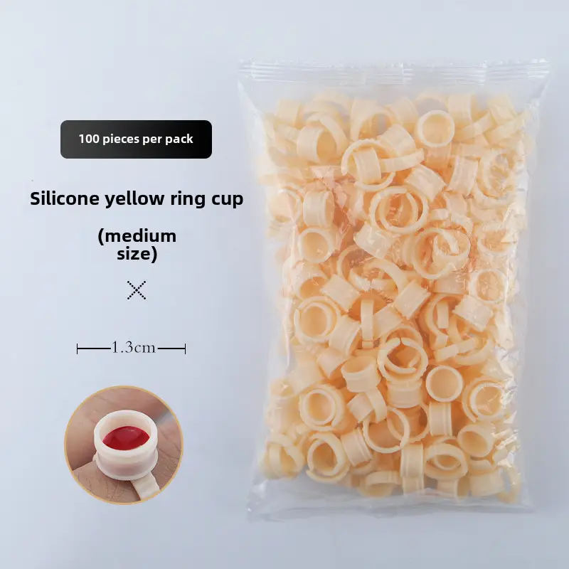 100pcs Semi-Permanent Tattoo Ring Cup Large