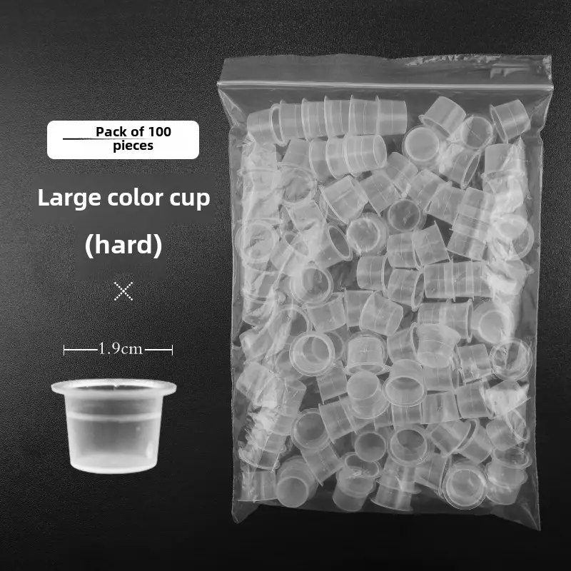 100pcs Semi-Permanent Tattoo Ring Cup Large