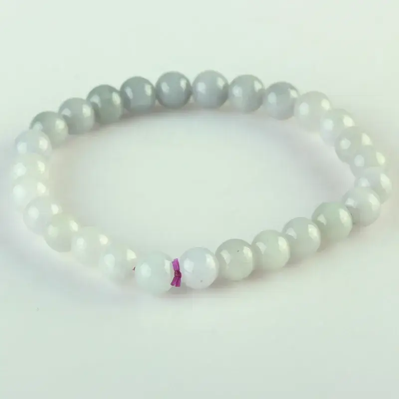 Green Jade Floating Flower Bracelet for Men Women