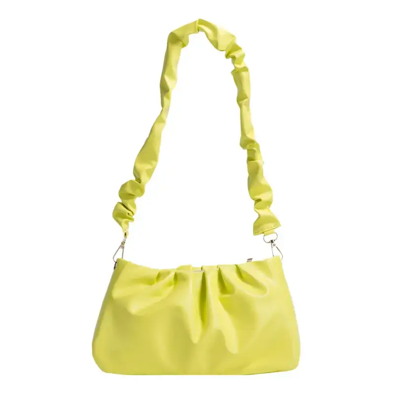 Yellow Ruffled Shoulder Bag for Women 2021 - Image 9