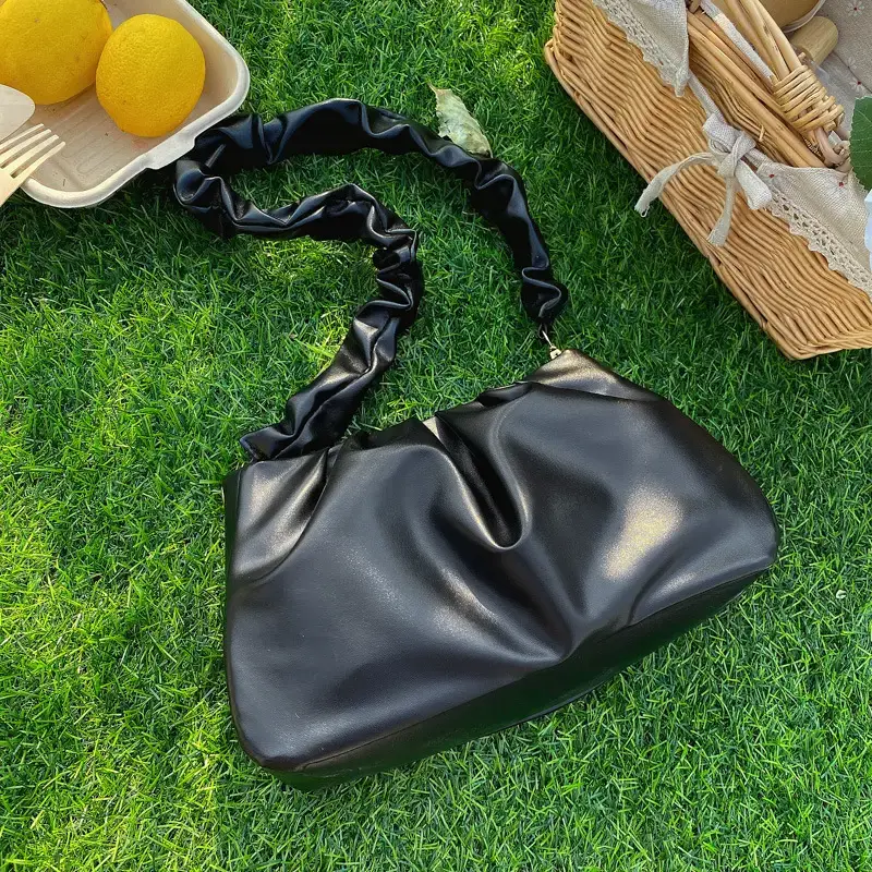 Yellow Ruffled Shoulder Bag for Women 2021 - Image 4