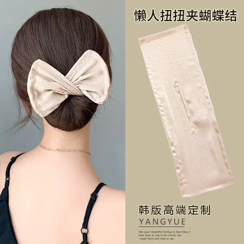 Red Lazy Twist Hair Curler Bow for Women - Image 3