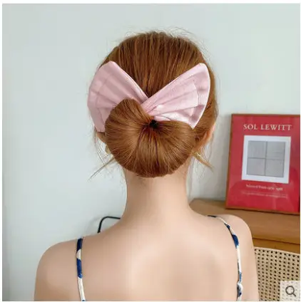 Red Lazy Twist Hair Curler Bow for Women - Image 5