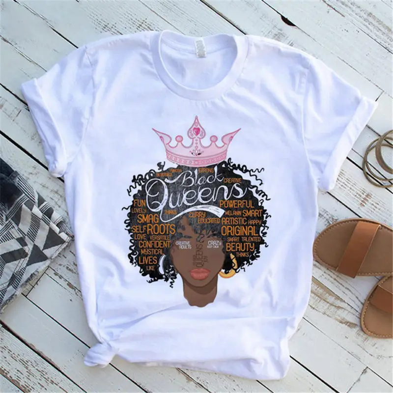 Women T-Shirt African Print Feminist Design - Image 46