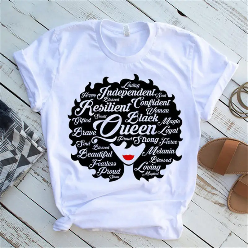 Women T-Shirt African Print Feminist Design - Image 47