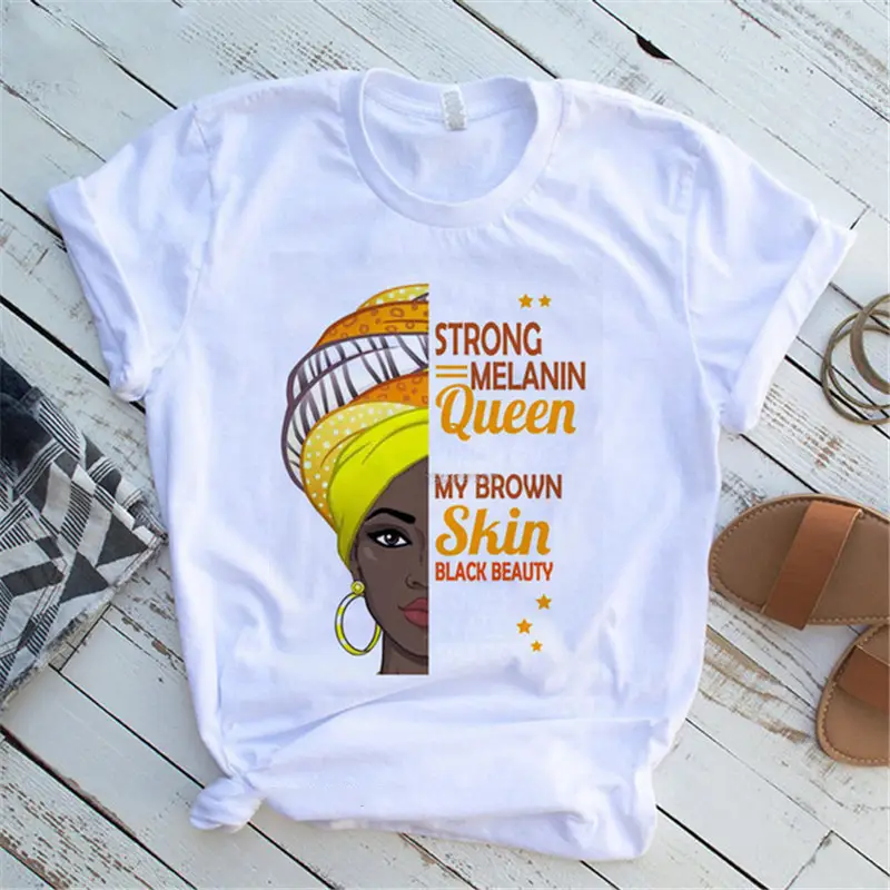 Women T-Shirt African Print Feminist Design - Image 49