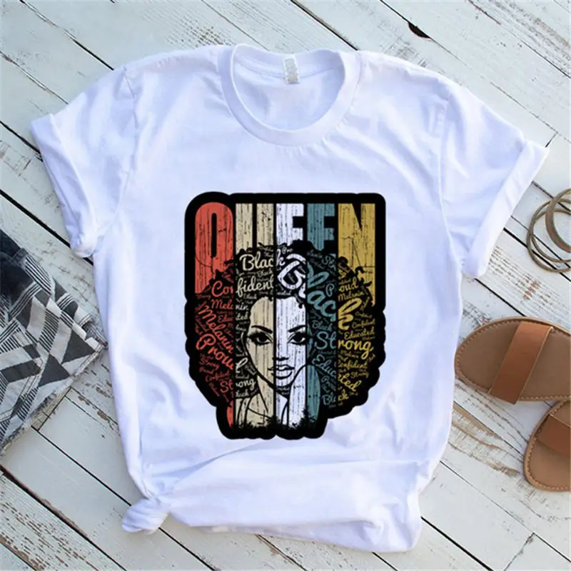 Women T-Shirt African Print Feminist Design - Image 11