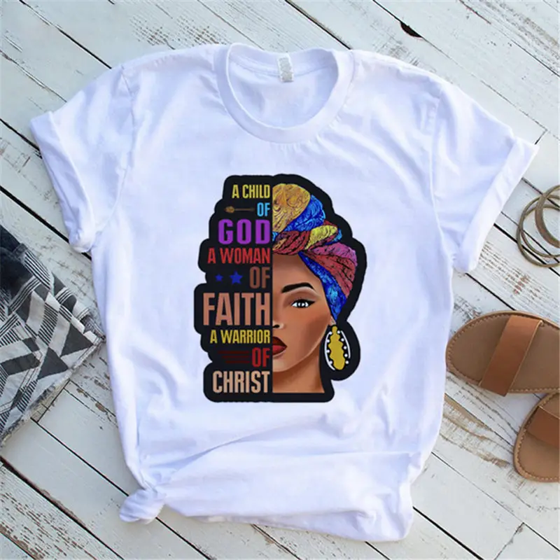 Women T-Shirt African Print Feminist Design - Image 14