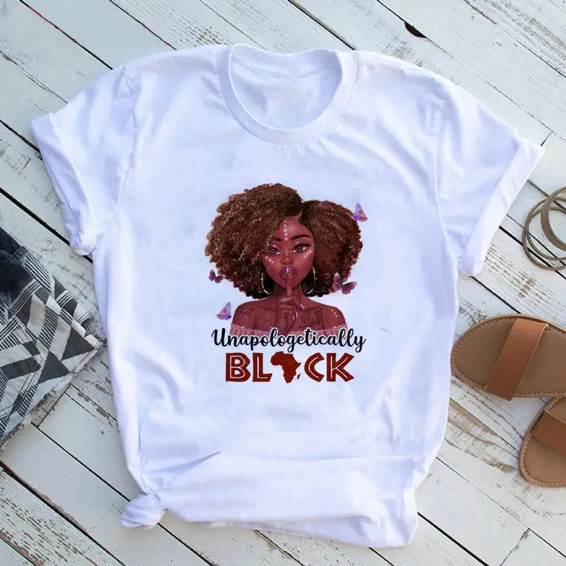 Women T-Shirt African Print Feminist Design - Image 16