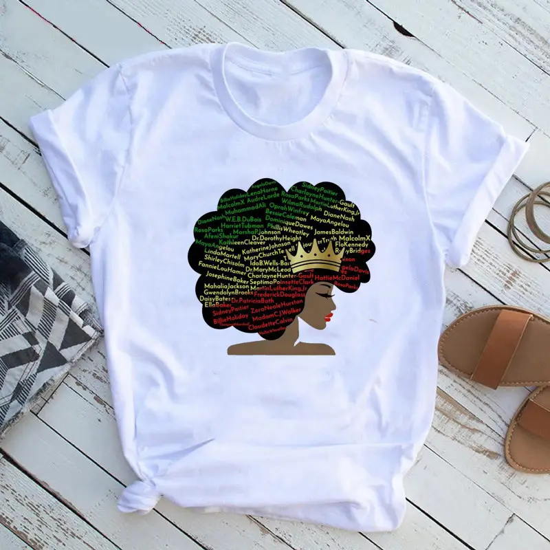 Women T-Shirt African Print Feminist Design - Image 22