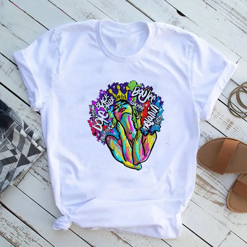 Women T-Shirt African Print Feminist Design - Image 25