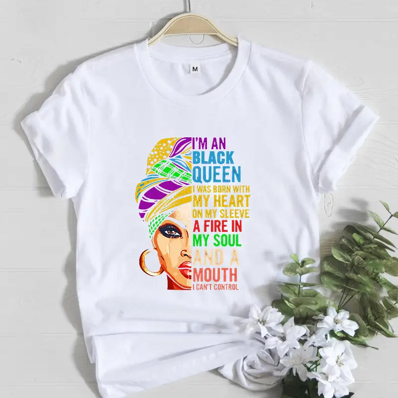 Women T-Shirt African Print Feminist Design - Image 3