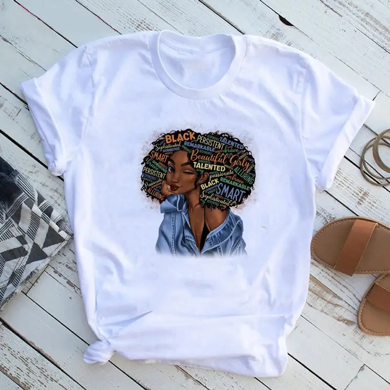 Women T-Shirt African Print Feminist Design - Image 30