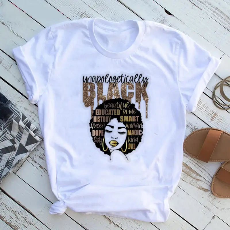 Women T-Shirt African Print Feminist Design - Image 31