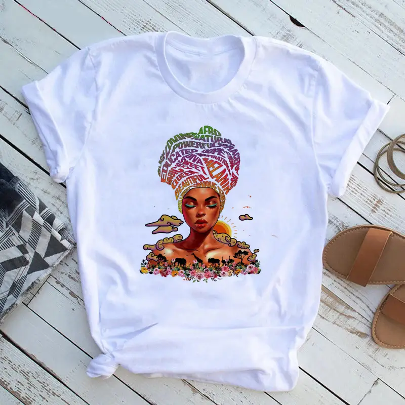 Women T-Shirt African Print Feminist Design - Image 32