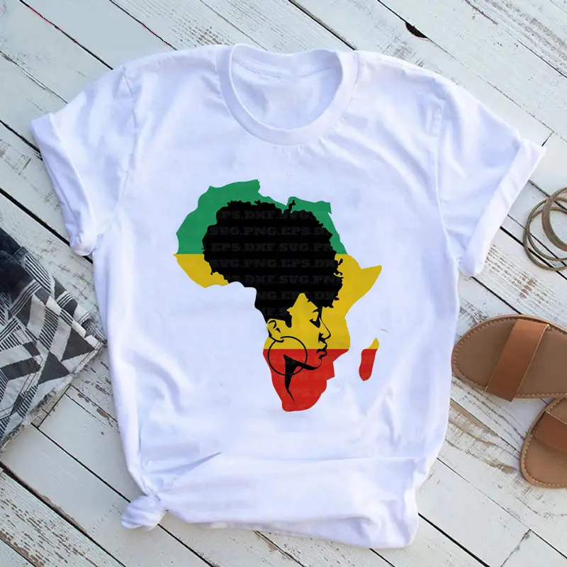 Women T-Shirt African Print Feminist Design - Image 33