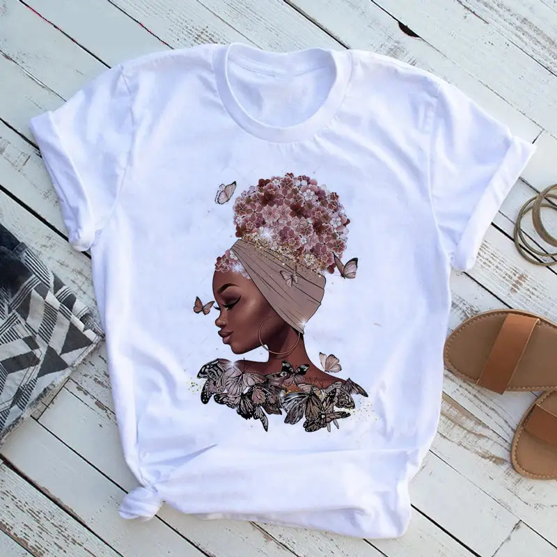 Women T-Shirt African Print Feminist Design - Image 36