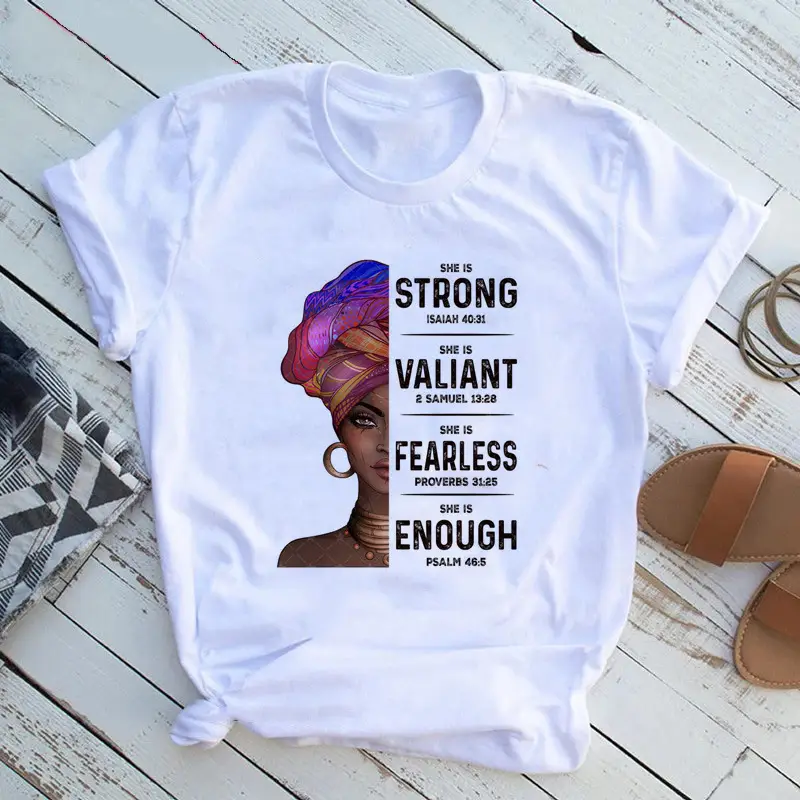 Women T-Shirt African Print Feminist Design - Image 37