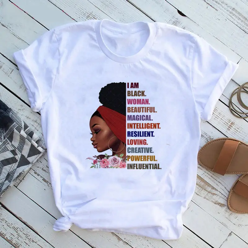 Women T-Shirt African Print Feminist Design - Image 39