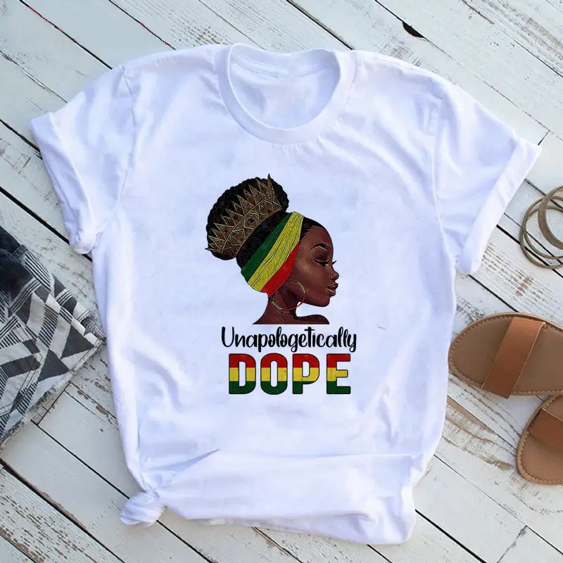 Women T-Shirt African Print Feminist Design - Image 40