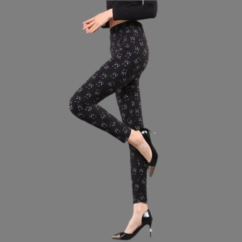 Women's Printed Leggings Large Elastic Waist - Image 9