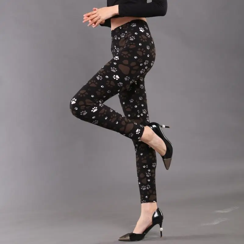 Women's Printed Leggings Large Elastic Waist - Image 10