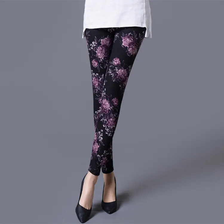 Women's Printed Leggings Large Elastic Waist - Image 11