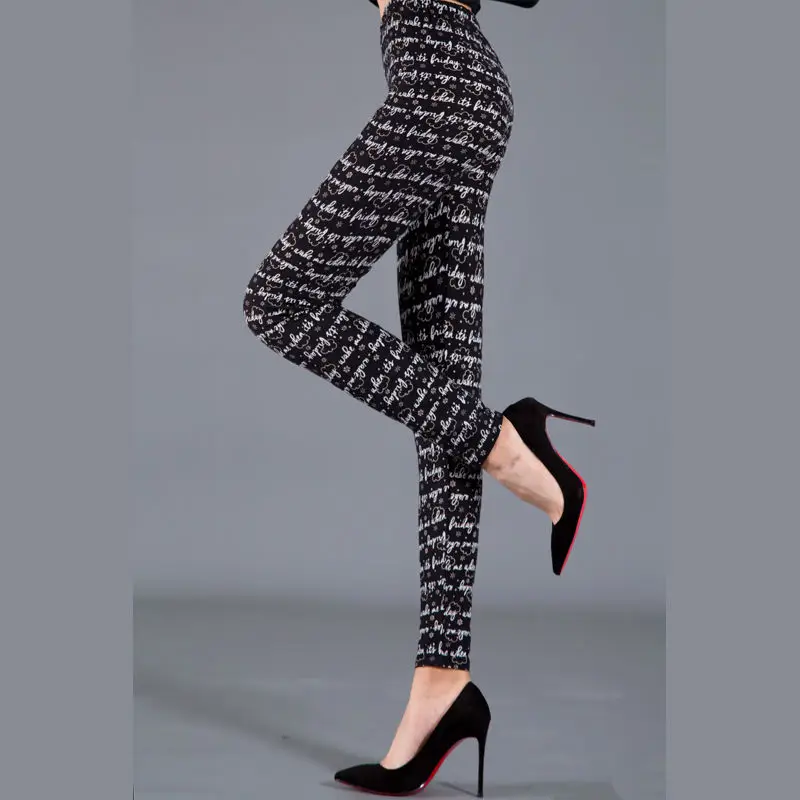 Women's Printed Leggings Large Elastic Waist - Image 13