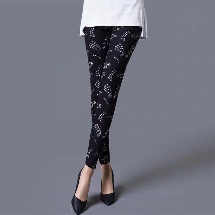 Women's Printed Leggings Large Elastic Waist - Image 15