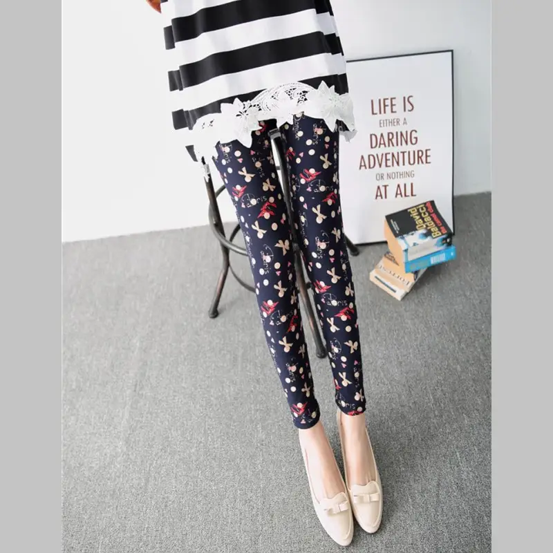 Women's Printed Leggings Large Elastic Waist - Image 16
