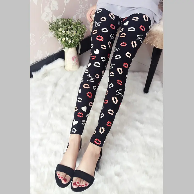 Women's Printed Leggings Large Elastic Waist - Image 17