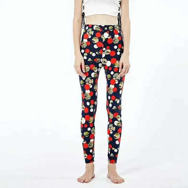 Women's Printed Leggings Large Elastic Waist - Image 3