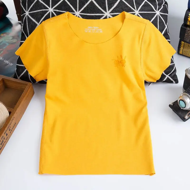 Children's Yellow T-Shirt Modal Summer Breathable - Image 16