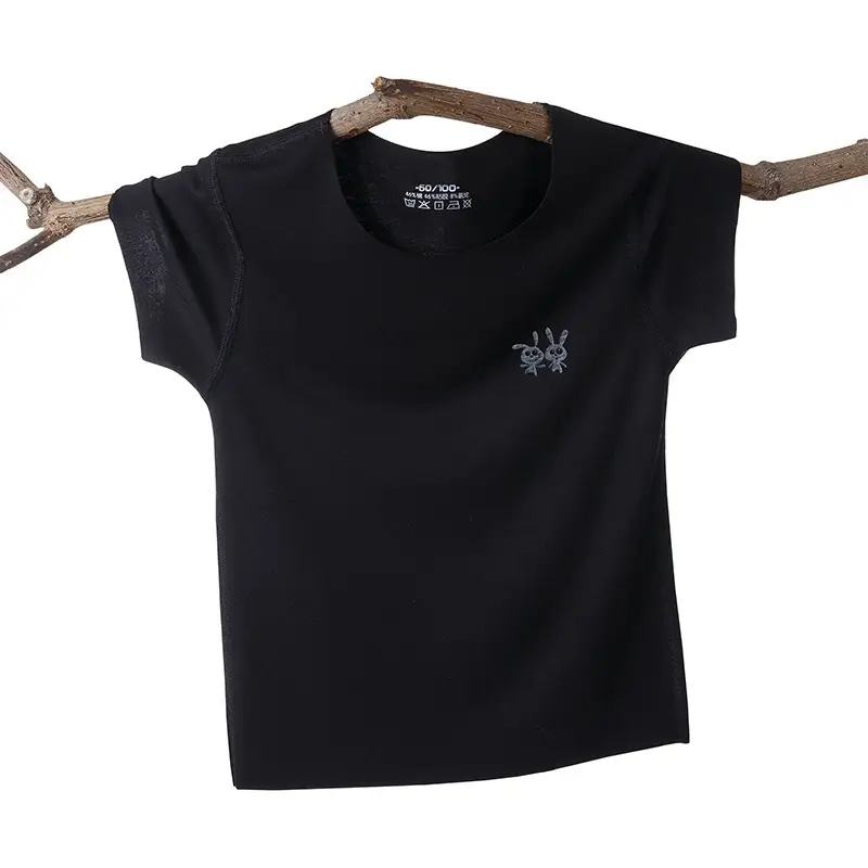 D de-seamless short sleeve) black