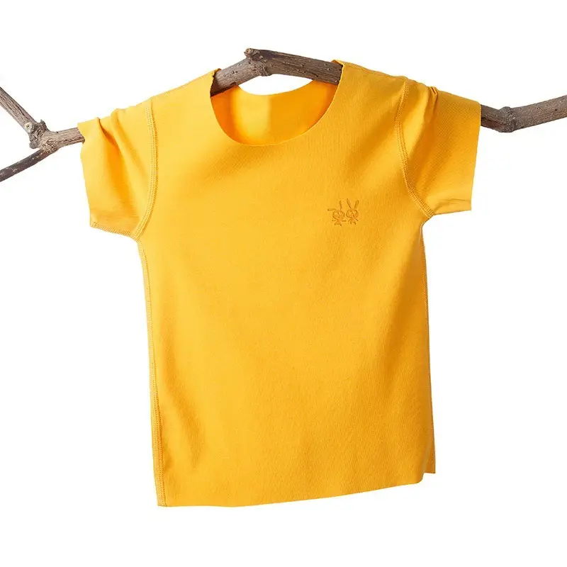 Children's Yellow T-Shirt Modal Summer Breathable - Image 4