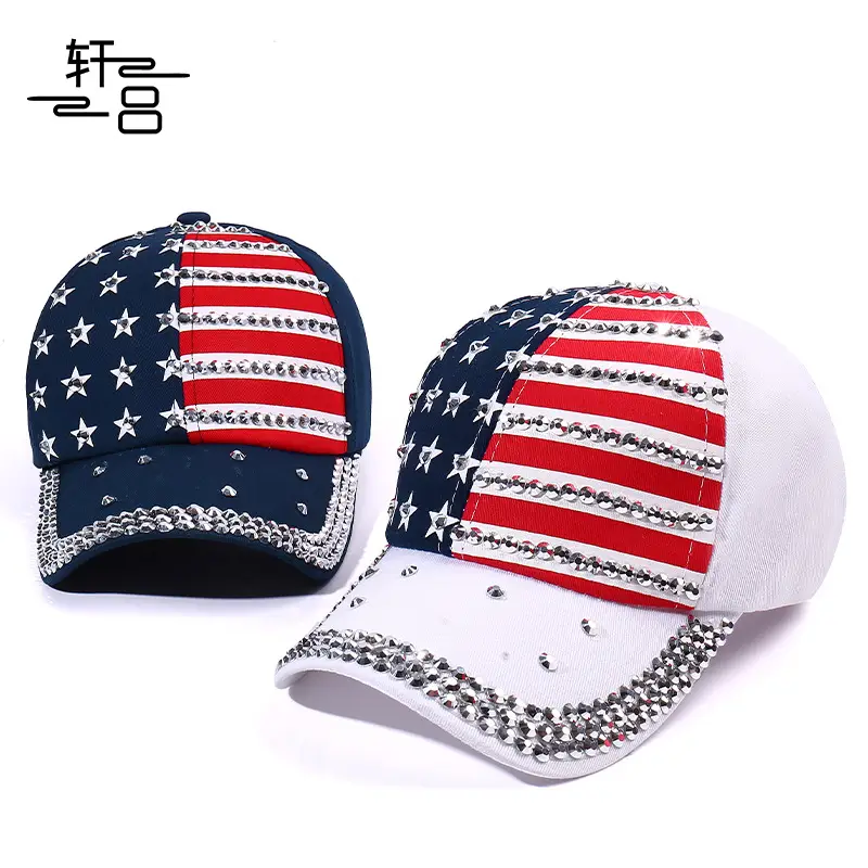 Women Sun Hat Star Rhinestone Adjustable Cap - Image 5